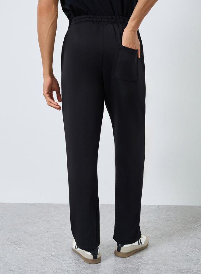 Styli Men Black Drawstring Joggers - Image 4